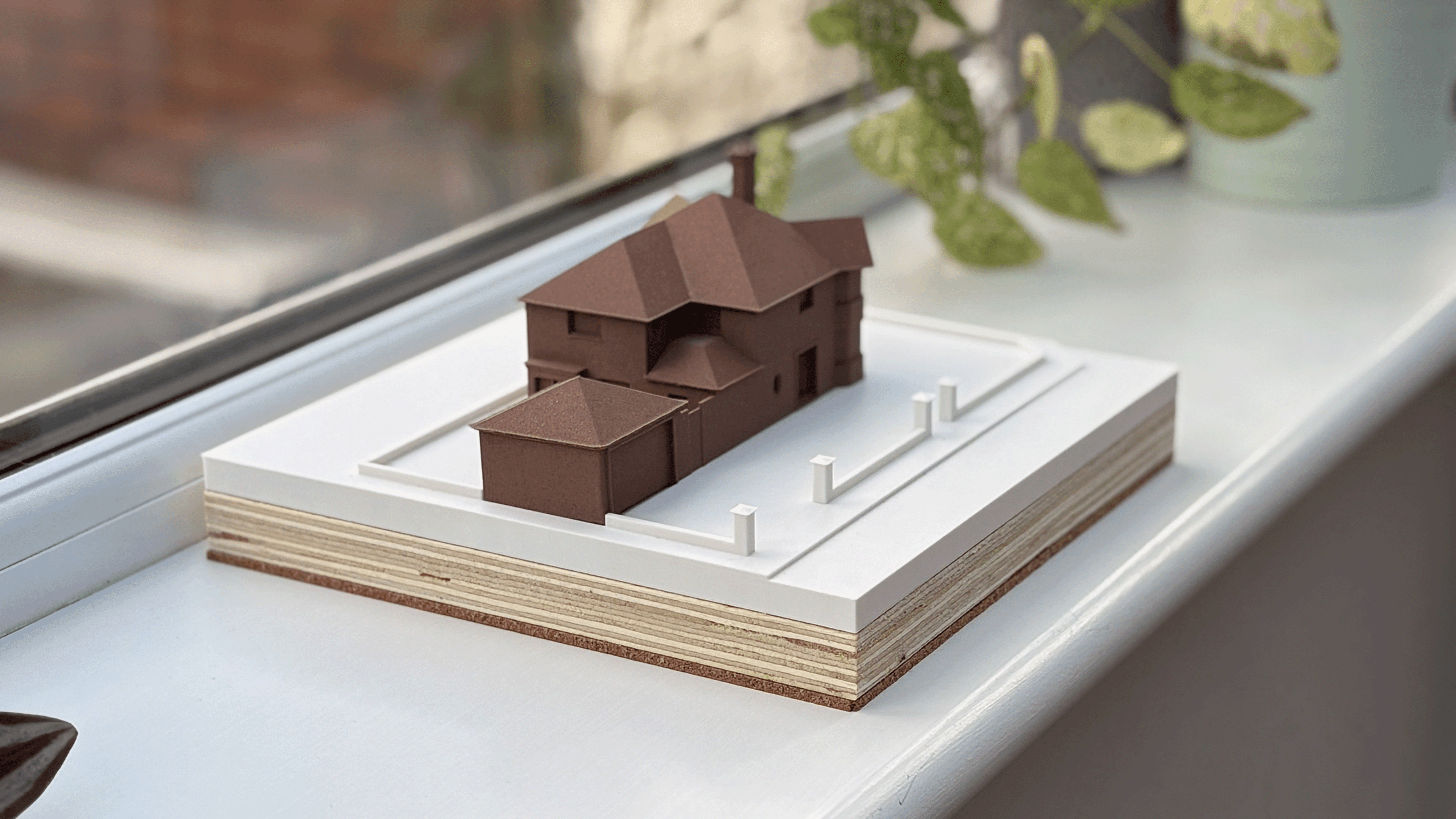 Mid 20th Century Detached - 3D printed scale model